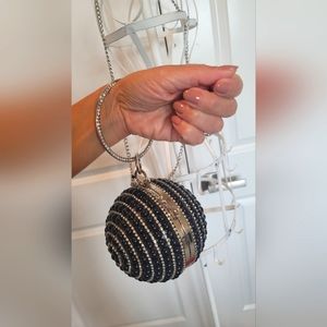 Evening Bag Round Ball Wedding  Purse (with rhinestone)